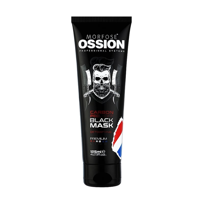 Чоловіча маска-пілінг для обличчя Morfose Ossion Premium Barber Line Carbon Peel-Off Black Mask, 125 мл
